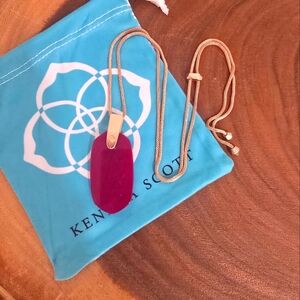 Kendra Scott Inez Maroon Jade Rose Gold